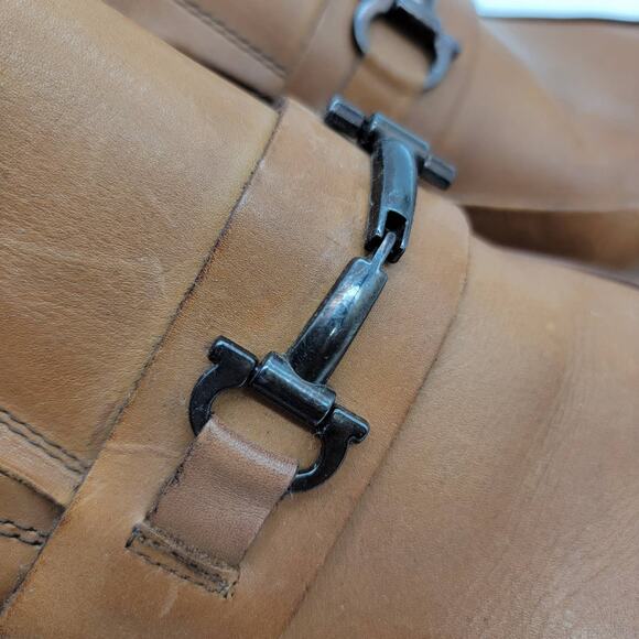 STEVE MADDEN Size 13 Brown Leather Slip On "Mendal" Square Toe Horse Bit Loafer - Picture 13 of 14